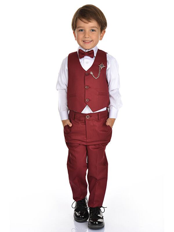Mnk Baby & Kids Yelekli Smokin Erkek Çocuk Takım MNK0273
