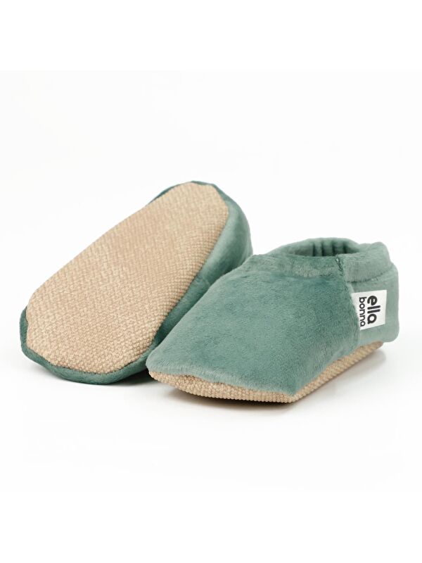 Kadife Bebek Patiği, Kaydırmaz Taban, Kreş Ayakkabısı Patik - Görsel 3