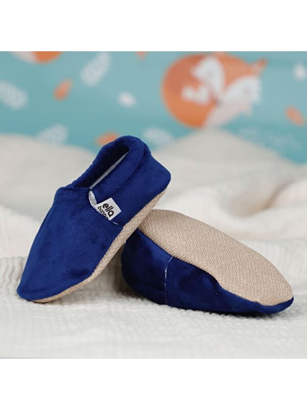 Kadife Bebek Patiği, Kaydırmaz Taban, Kreş Ayakkabısı Patik - Görsel 7