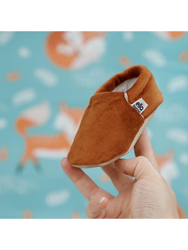 Kadife Bebek Patiği, Kaydırmaz Taban, Kreş Ayakkabısı Patik - Görsel 5