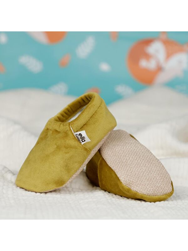 Kadife Bebek Patiği, Kaydırmaz Taban, Kreş Ayakkabısı Patik - Görsel 8