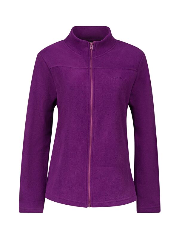 2AS Lea Kadın Tam Fermuarlı Polar Sweatshirt Mor
