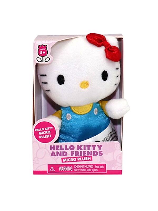 Hello Kitty Mini Pelüş S3 7,5 cm Hk Blue Overoll CDU18-25087-0318