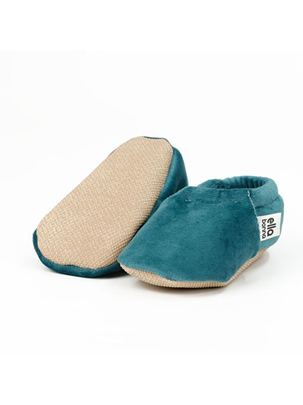 Kadife Bebek Patiği, Kaydırmaz Taban, Kreş Ayakkabısı Patik - Görsel 3