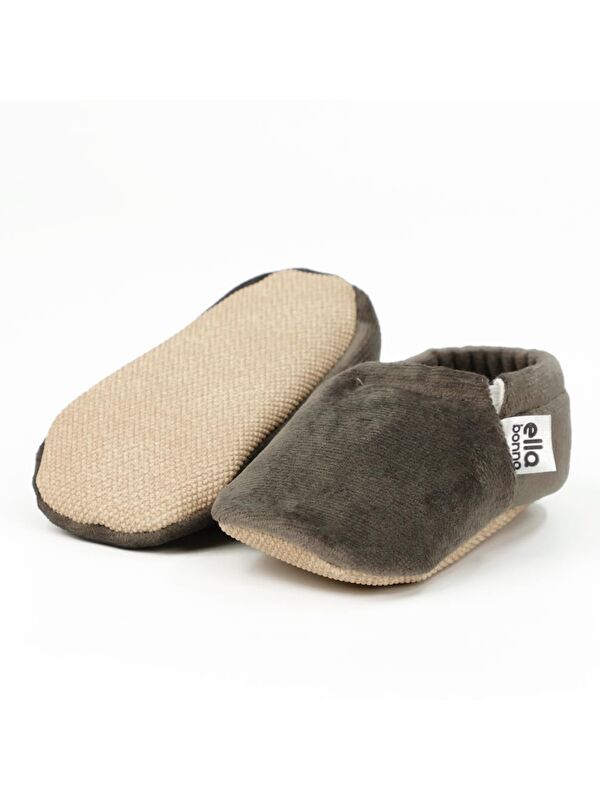 Kadife Bebek Patiği, Kaydırmaz Taban, Kreş Ayakkabısı Patik - Görsel 3