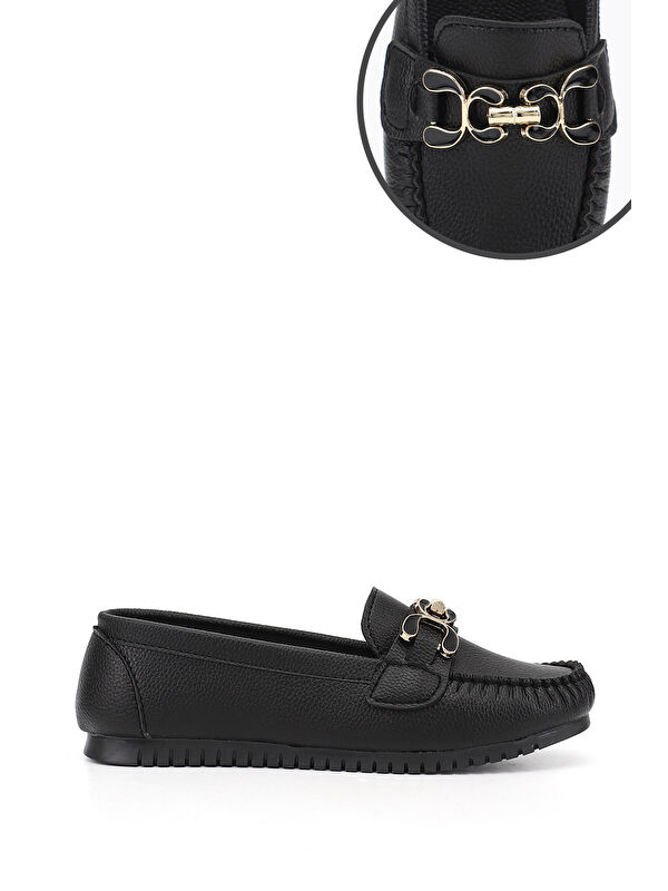 Gonderi(r) Kahverengi Gonderi(r) Taban Kadın Düz Tokalı Babet