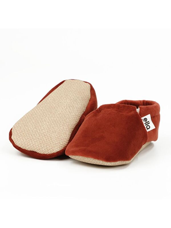 Kadife Bebek Patiği, Kaydırmaz Taban, Kreş Ayakkabısı Patik - Görsel 3