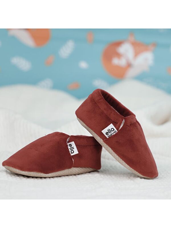 Kadife Bebek Patiği, Kaydırmaz Taban, Kreş Ayakkabısı Patik - Görsel 7