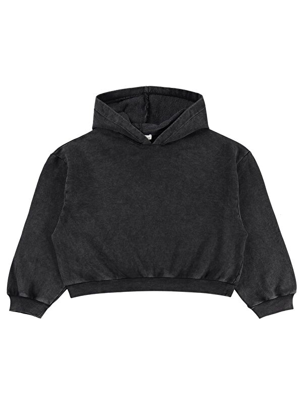 Civil Girls Kapüşonlu 10-13 Yaş Sweatshirt - Gri 12-13 Yaş