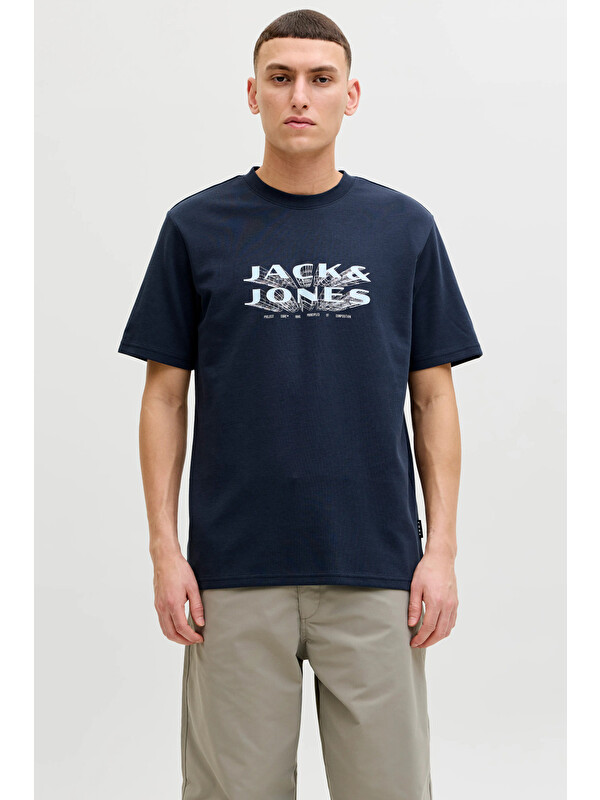 Jack & Jones Core Jcofusion Logo Baskılı Pamuk Karışımlı T Shirt 12289880
