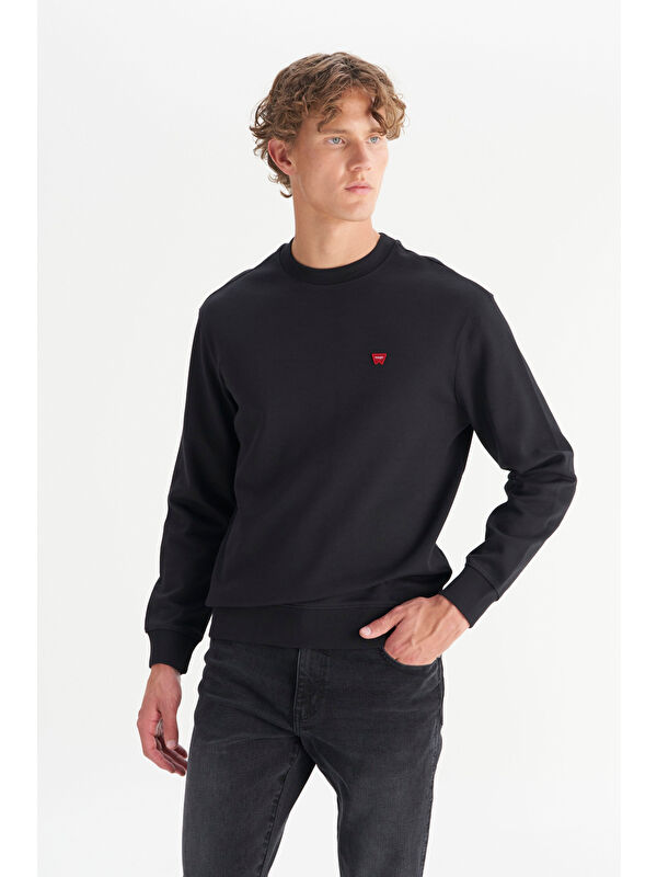 Wrangler Pamuklu Regular Fit Bisiklet Yaka Logo Detaylı Sweatshirt