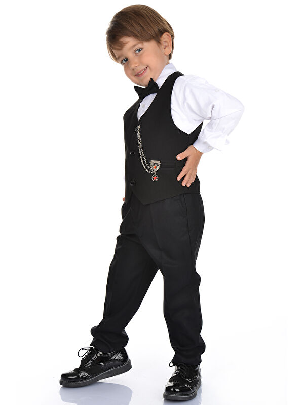 Mnk Baby & Kids Yelekli Smokin Erkek Çocuk Takım MNK0273