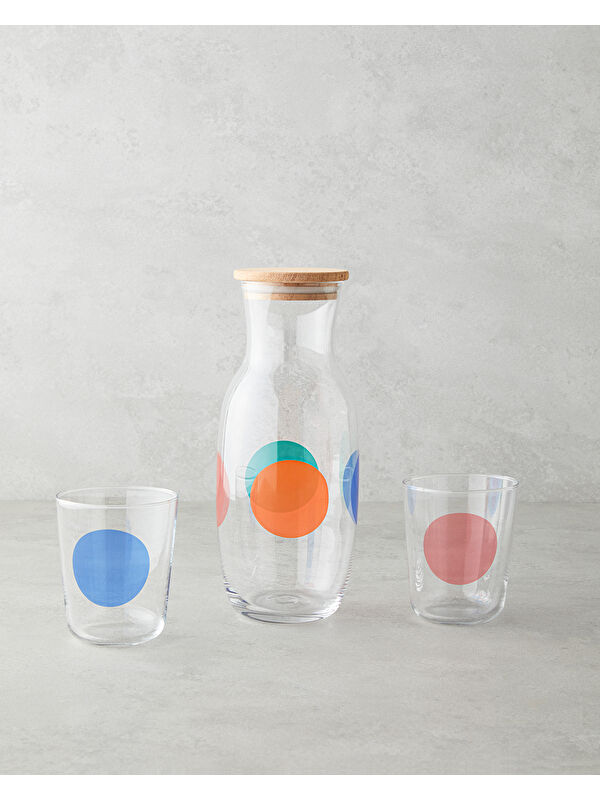 English Home Shinea Cam 3 Parça Su Takımı 1000 ml + 315 ml Renkli
