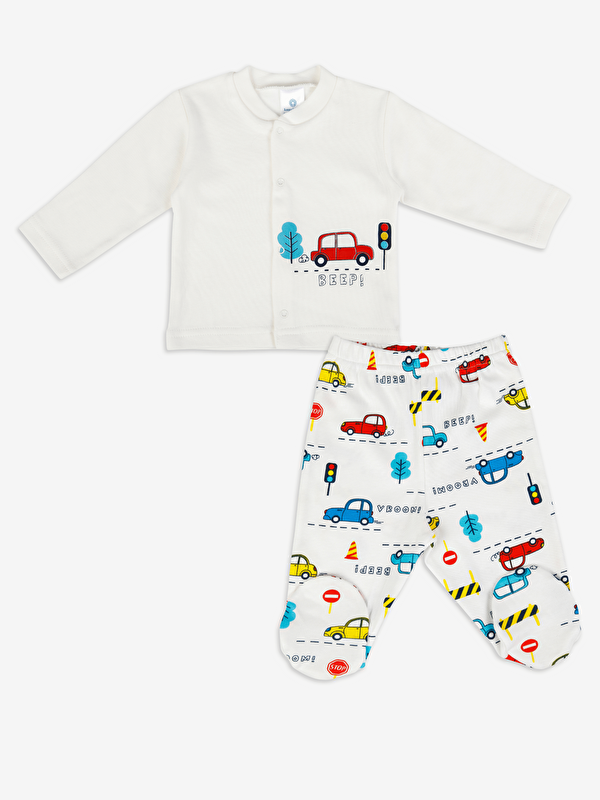 Luggi Baby Bisiklet Yaka Uzun Kollu Erkek Bebek Takım