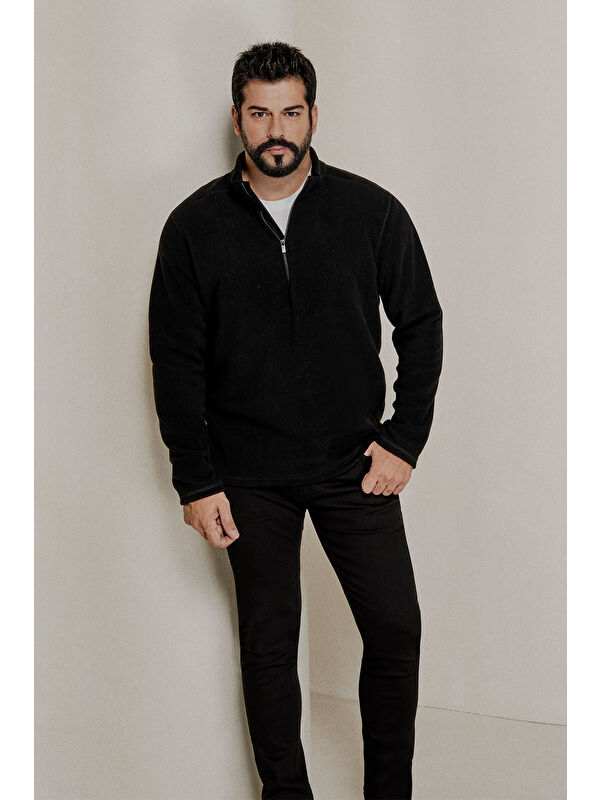 AC&Co / Altınyıldız Classics Erkek Siyah Ekstra Slim Fit Dar Kesim Rıss Pamuklu Esnek Denim Jean Pantolon