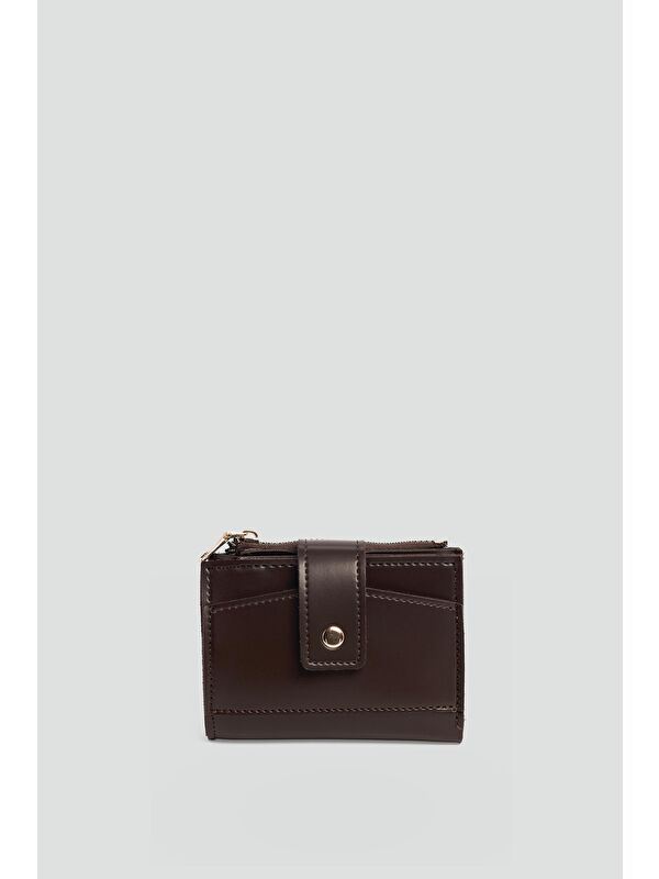 Shulebags Payer Çıtçıtlı Kadın Cüzdan Kahve