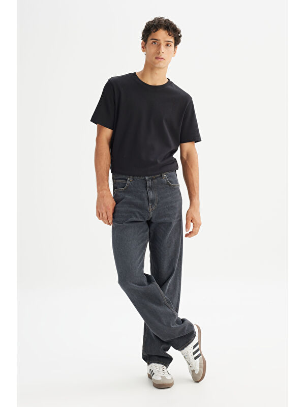 Lee Asher Loose Fit Düşük Bel Siyah Denim Jean Pantolon