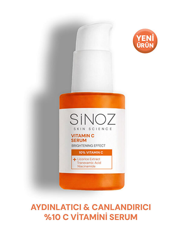 Sinoz Aydınlatıcı Canlandırıcı %10 C Vitamini Yüz Serumu 30 ml