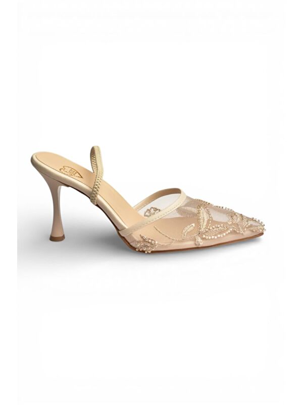 Fox Shoes Bej Kadın Topuklu Ayakkabı Y752076315