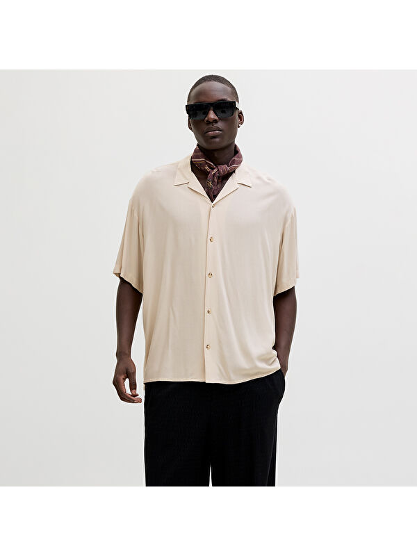 Jack & Jones Jeff Resort Solid Erkek Bej Gömlek