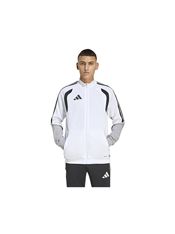 Adidas Tiro 26 Competition Tr Jkt Erkek Futbol Kamp Fermuarlı Sweatshirt KA7682 Beyaz