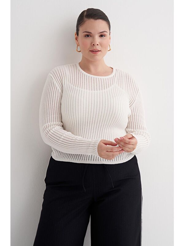 Mylinemoda Transparan İnce Triko Bluz