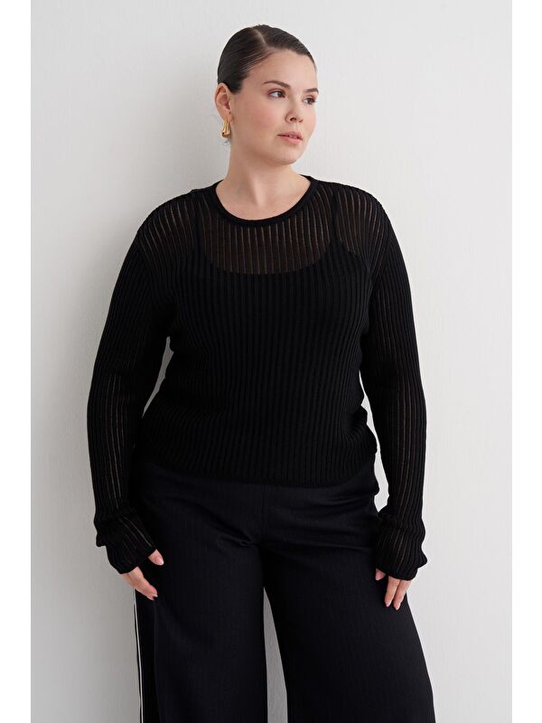 Mylinemoda Transparan İnce Triko Bluz