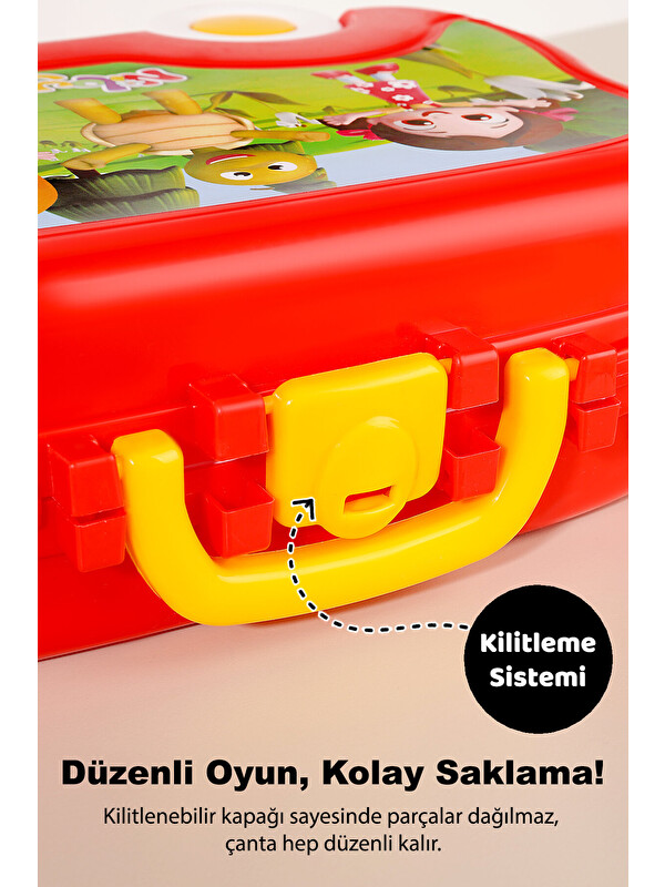 Meleni Toys 19 Parça Niloya Çantalı Mutfak Seti - Tekerlekli Tava