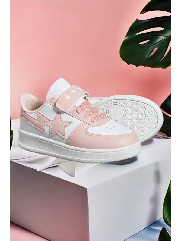 Stars Cırtlı Bağcıklı Erkek Kız Çocuk Spor Ayakkabı - Görsel 3