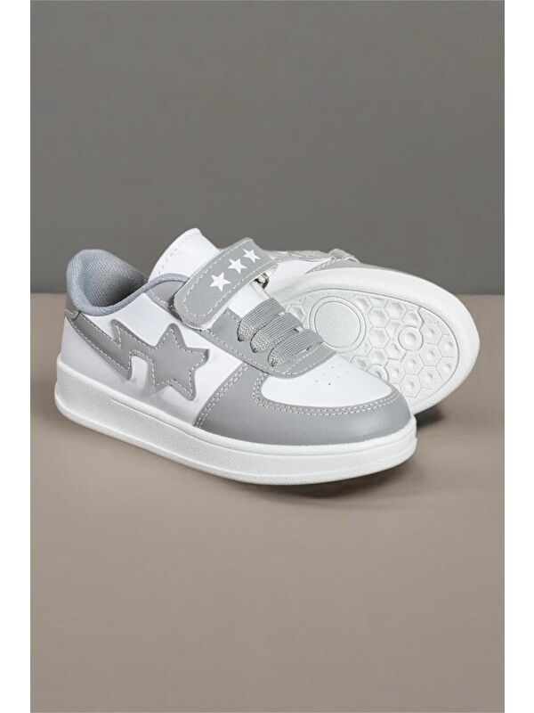 Stars Cırtlı Bağcıklı Erkek Kız Çocuk Spor Ayakkabı - Görsel 3