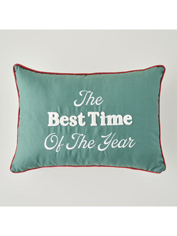 Bella Maison New Year Yılbaşı Kırlent Kılıfı Yeşil (35x50 cm)