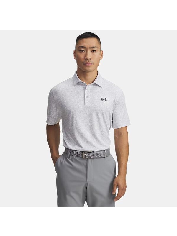 Under Armour Playoff 3.0 Printed Erkek Beyaz Polo Yaka Tişört