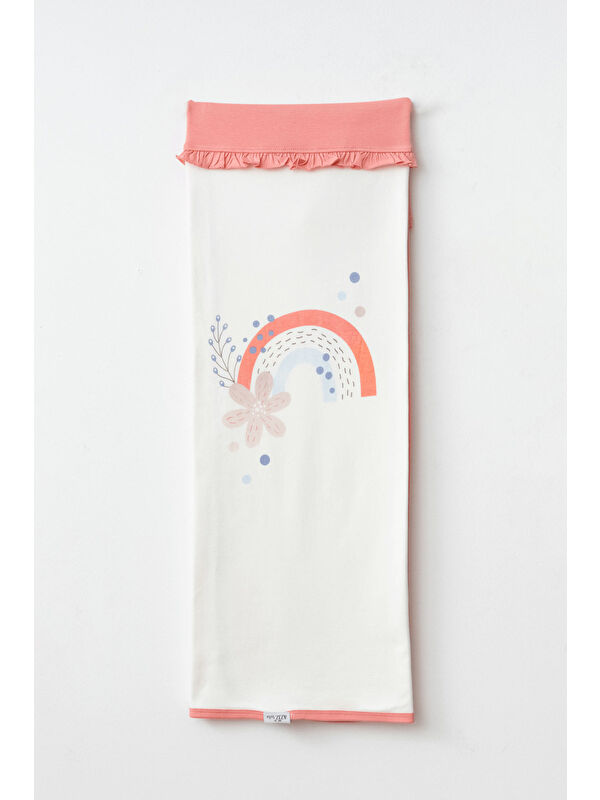 AZİZ BEBE Kız Bebek Çiçek Desenli Bebek Battaniyesi 80 Cm * 90 Cm