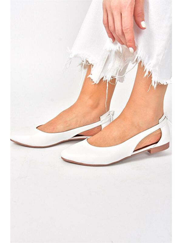 Fox Shoes Beyaz Fox Shoes Babet Kadın H726324009