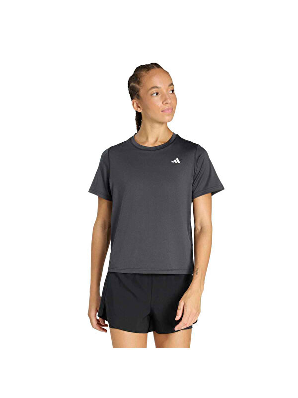 Adidas Workout Essentials Kadın Siyah Yuvarlak Yaka Tişört
