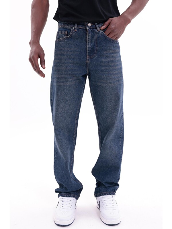 Freemen Erkek Baggy Bol Kesim Jean Pantolon