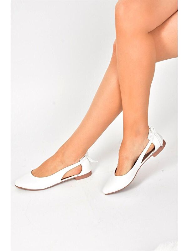 Fox Shoes Beyaz Fox Shoes Babet Kadın H726324009