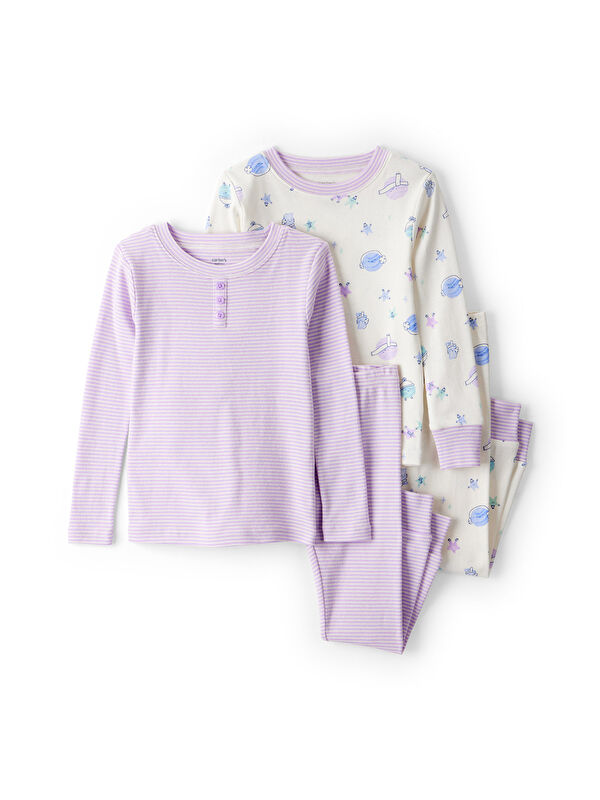 Carter's Kız Çocuk Ekru Pijama Set