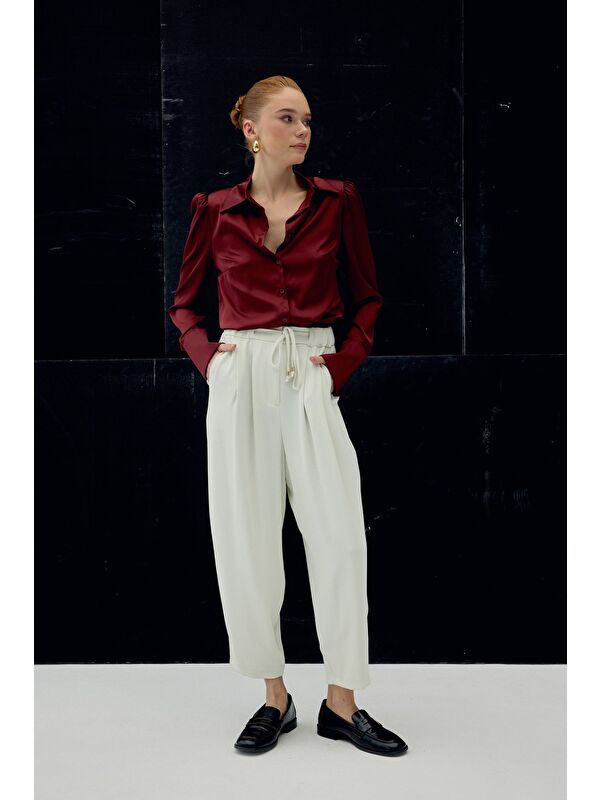 SATEEN Talia Pantolon - Ekru