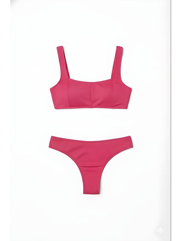 C&City Straplez Bikini Takım 3227 Fuşya