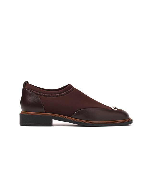 Chiara Bellini Kadın Loafer 1582 08 Analin Scuba Strecth Leather Fabric