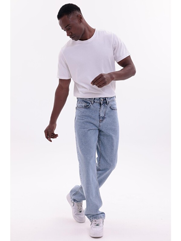 Freemen Erkek Baggy Bol Kesim Jean Pantolon