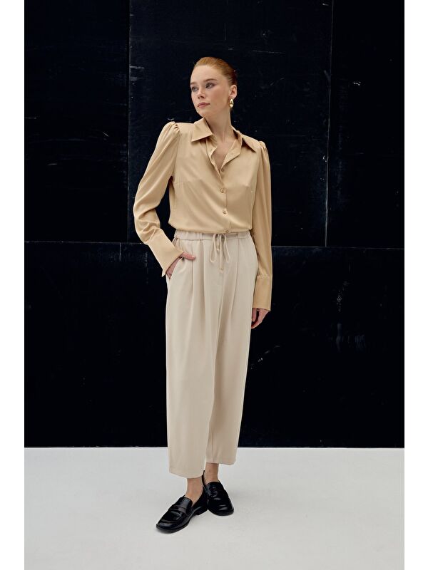 SATEEN Talia Pantolon - Bej