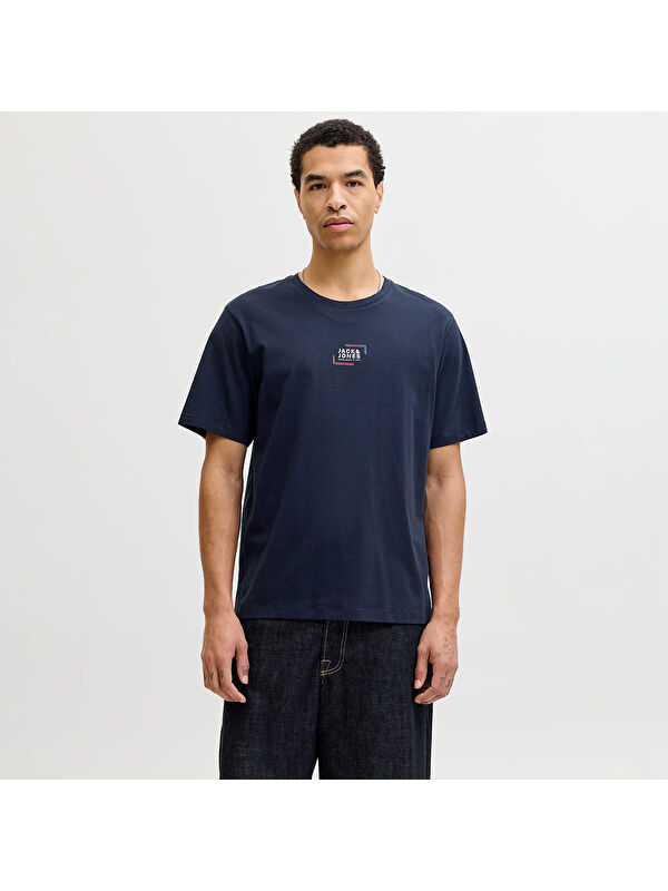 Jack & Jones Corp Graphic Erkek Lacivert Tişört