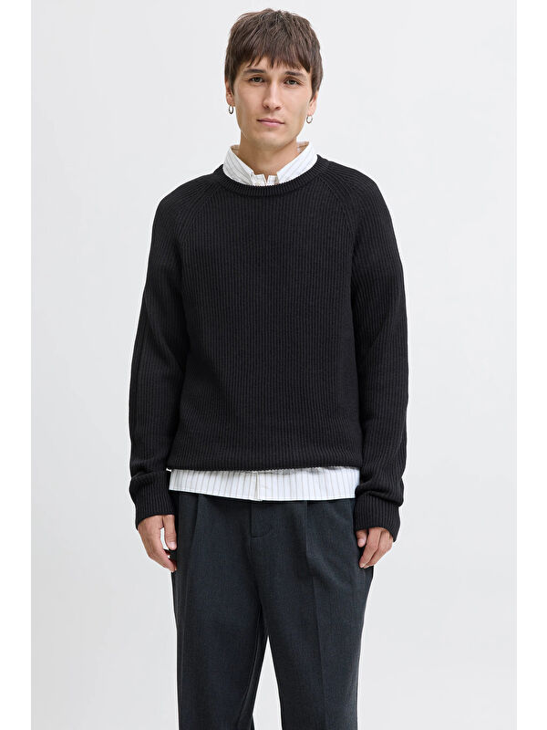 Jack & Jones Jjpannel Pamuk Karışım Regular Fit Bisiklet Yaka Kazak 12278916