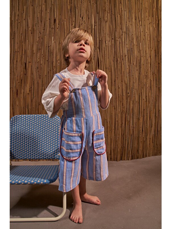 Oh La La Koala For Little Ones Sunny Check Serisi Askılı Salopet
