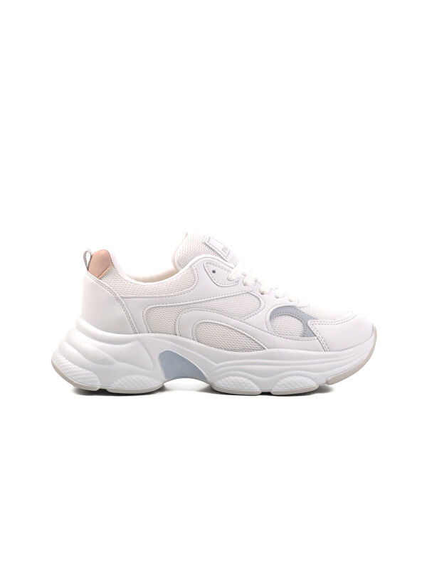 Beyaz Mavi Fileli Kadın Spor Ayakkabı 164 G - Görsel 2