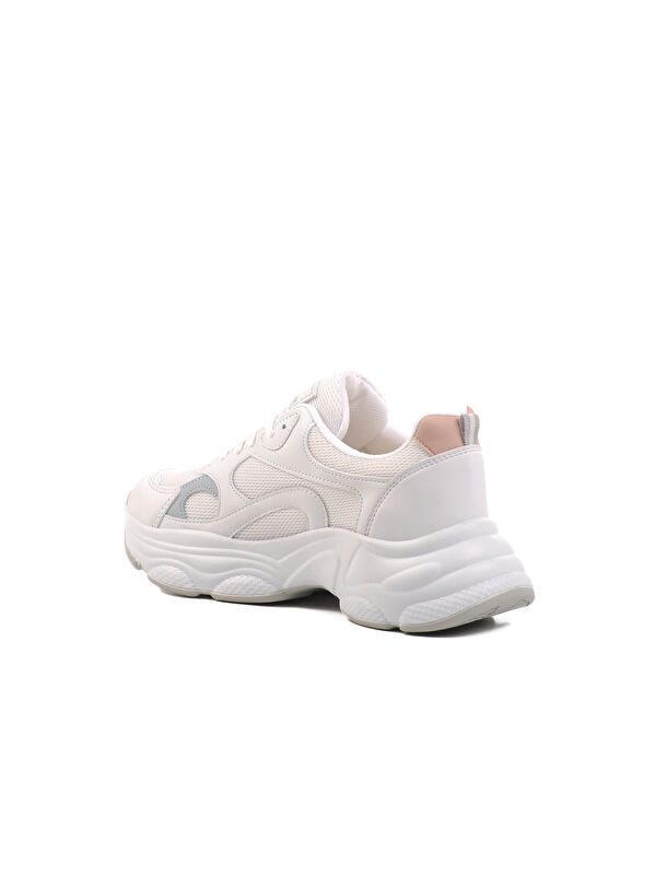 Beyaz Mavi Fileli Kadın Spor Ayakkabı 164 G - Görsel 5
