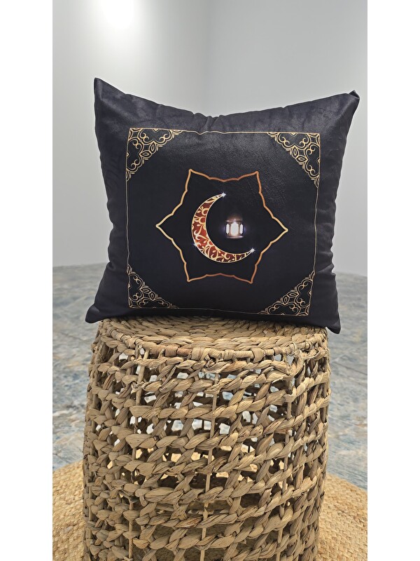 Asdiva Ramazan Temalı Dekoratif Kırlent Kılıfı 43x43 cm