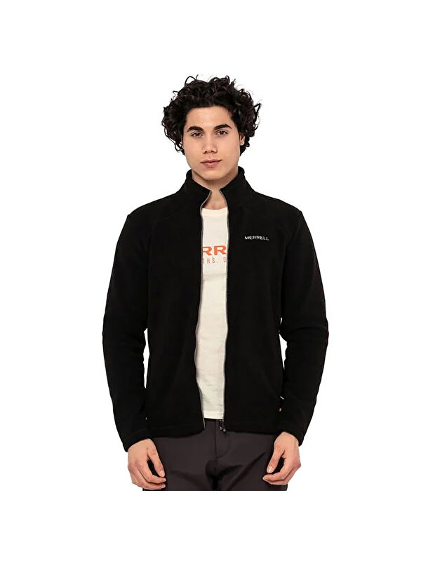 Merrell Parça Siyah Erkek Fermuarlı Sweatshirt Hırka